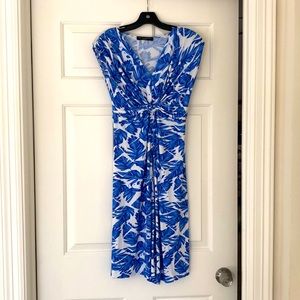Pietro Brunelli Blue Leaf Maternity Dress